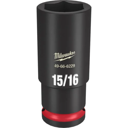 Milwaukee SHOCKWAVE Impact Duty Socket 1/2" Hex Drive 15/16" Deep Socket 6 Points 49-66-6229