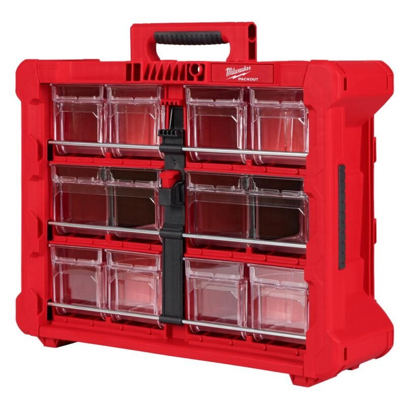 Milwaukee Tilt Bin Milwaukee Packout 10 Compartment Tilt Bin Organizer 48-22-8433