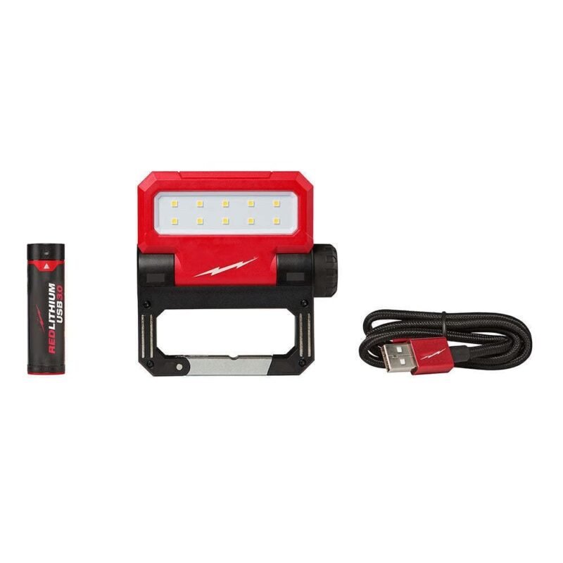 Milwaukee USB Rover Flood Light Milwaukee 550 Lumens USB Pivoting Flood Light 2114-21