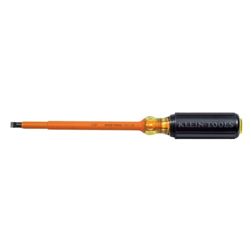 Klein Tools Insulated Screwdriver, 5/16-Inch Cabinet, 7-Inch Round Shank 602-7-INS