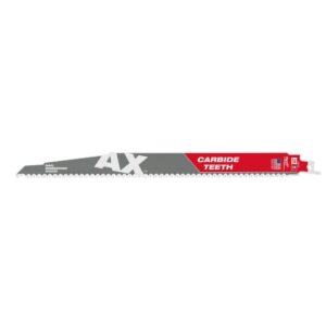 Milwaukee 12" 5 TPI AX with Carbide Teeth SAWZALL Blade for Wood with Nails (5 PK)