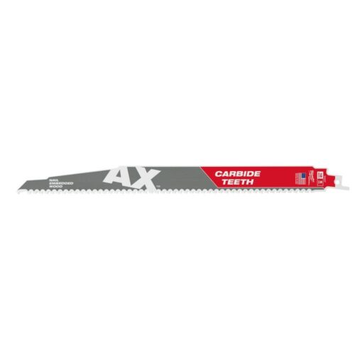 Milwaukee 12" 5 TPI AX with Carbide Teeth SAWZALL Blade for Wood with Nails (5 PK)